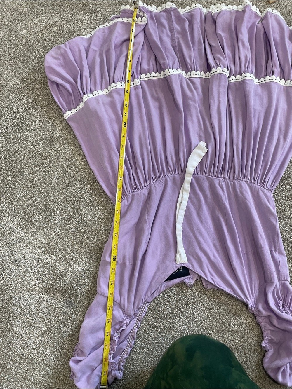Collectif Lavender Ruffle Trim Girls' Footie